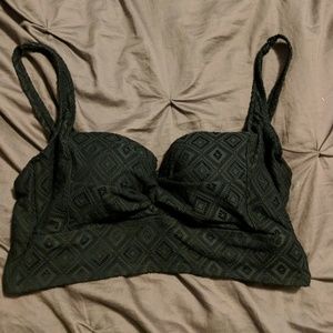 Torrid Crochet Black Swim Top